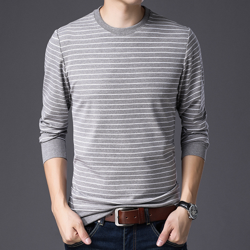 Title 7, Striped color block T-shirt pullover long sleeves