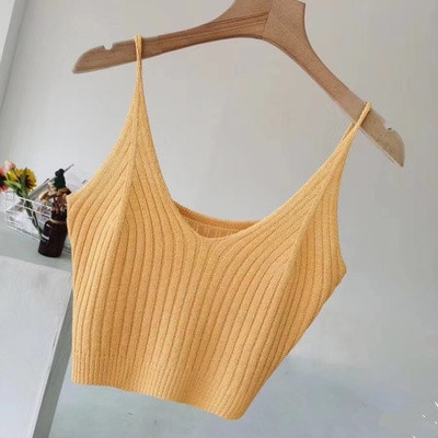 Short Knitted Sleeveless Bottoming Shirt