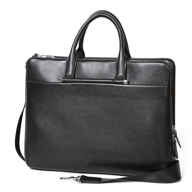 Full view of the luxury leather briefcase