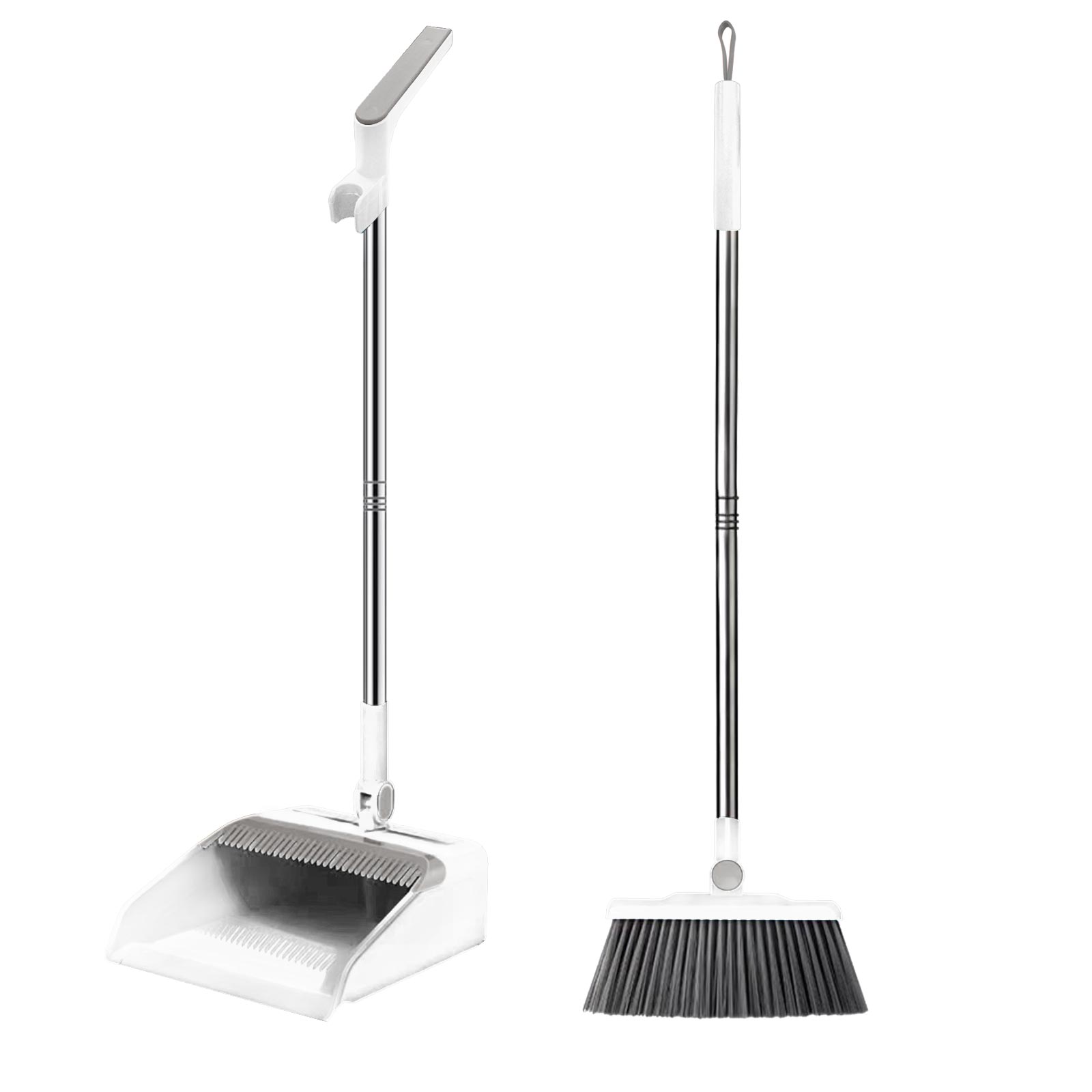 Wall-mounted Broom And Dustpan Set---white
