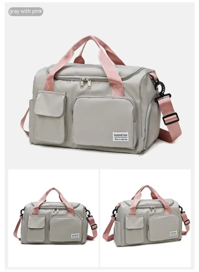 Fashion Sports Gym Bag Casual Yoga Large Capacity Gray - Shop at LoveMi