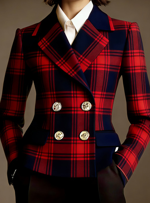 Women's Double-breasted Elegant Suit Jacket