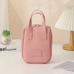 Handle-top Cosmetic Bag Ins Fashion Shell-shaped Handbag Toiletry Bags Travel High Capacity Portable Storage Make Up Bag - Pink - View 1