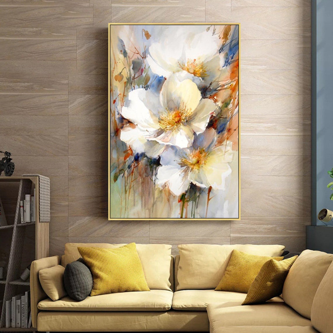 Handmade Floral Oil On Canvas Painting Home Decoration Poster — foto 8