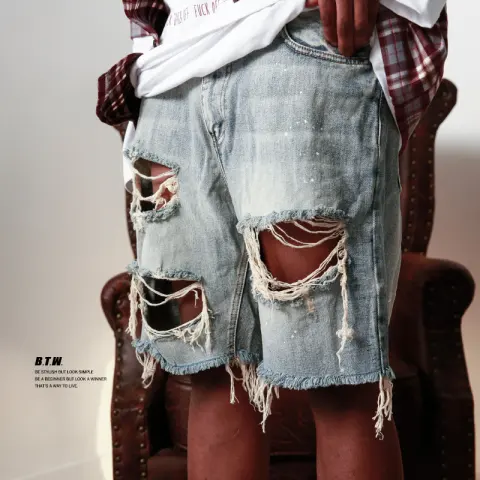Men's Jeans Streetwear Jean Shorts Men Spring Summer Fashion