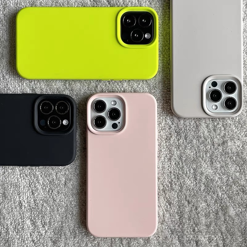 Funda celular silicona líquida color sólido todo incluido
