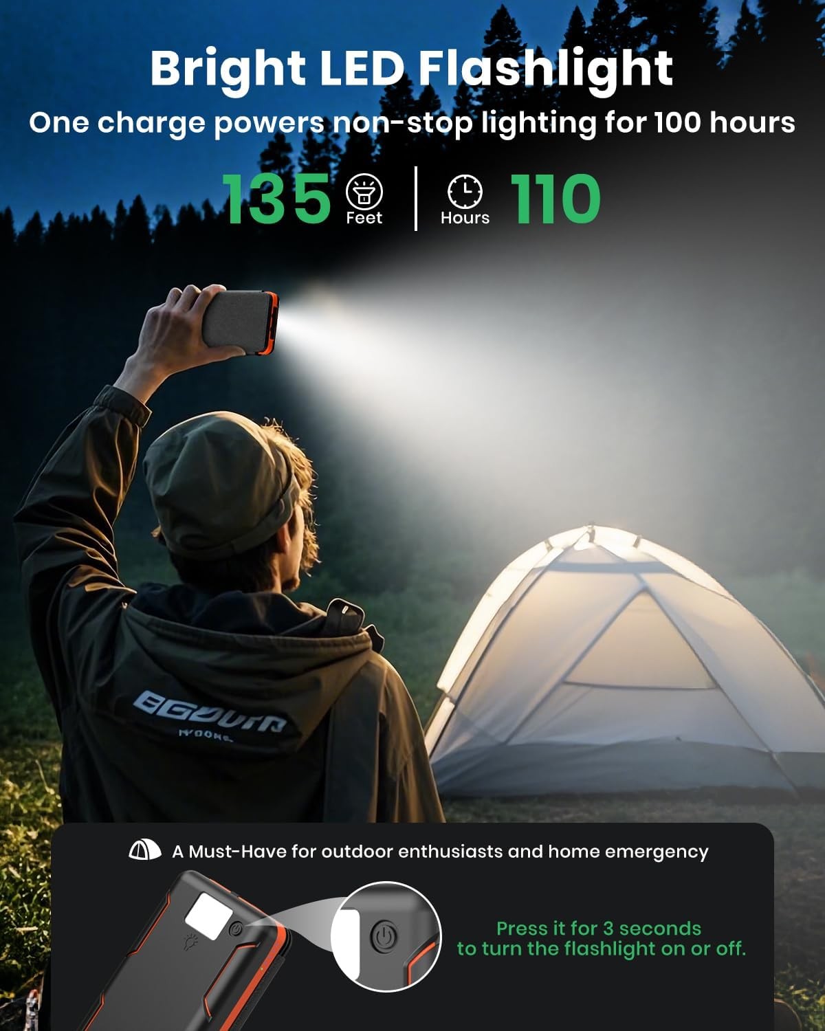 1O000000mAh Solar Power Bank Waterproof 2USB LED Battery Charger For Cell Phone — foto 5