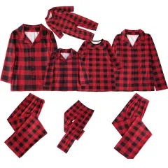 European And American Christmas Parent-child Pyjamas Set - Red - View 1