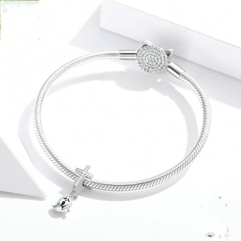 Halloween Charms DIY Bracelet 925 Sterling Silver Skull