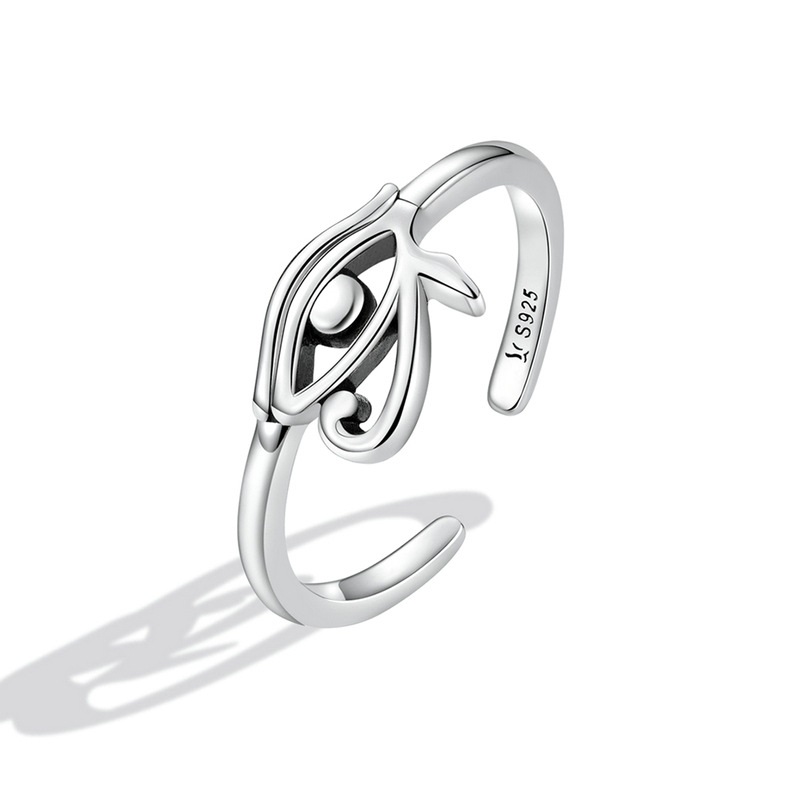 Title 1, Sterling Silver S925 Simple Eye Guard Ring