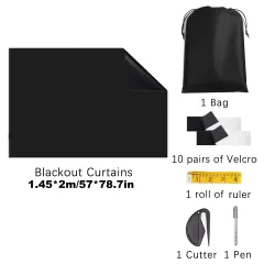 Black Blackout Shades Blackout Blind Curtain For Window - W13627263 - View 1