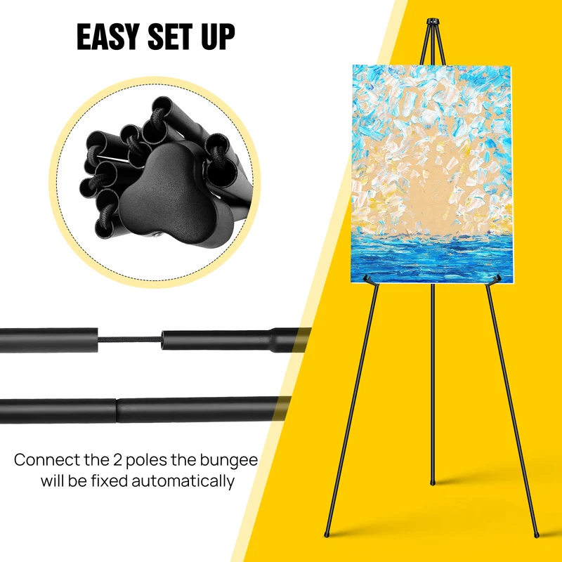 160cm 63 Inches Artist'S Easel, Foldable, Wedding Sign And Poster Display — image 3