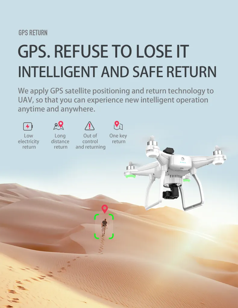 Laser Obstacle Avoidance 4K HD Three-axis Mechanical