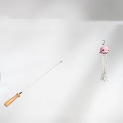 Funny Cat Stick Telescopic Rod Steel Wire Cat Toy Bite Resistant Bell - View 1