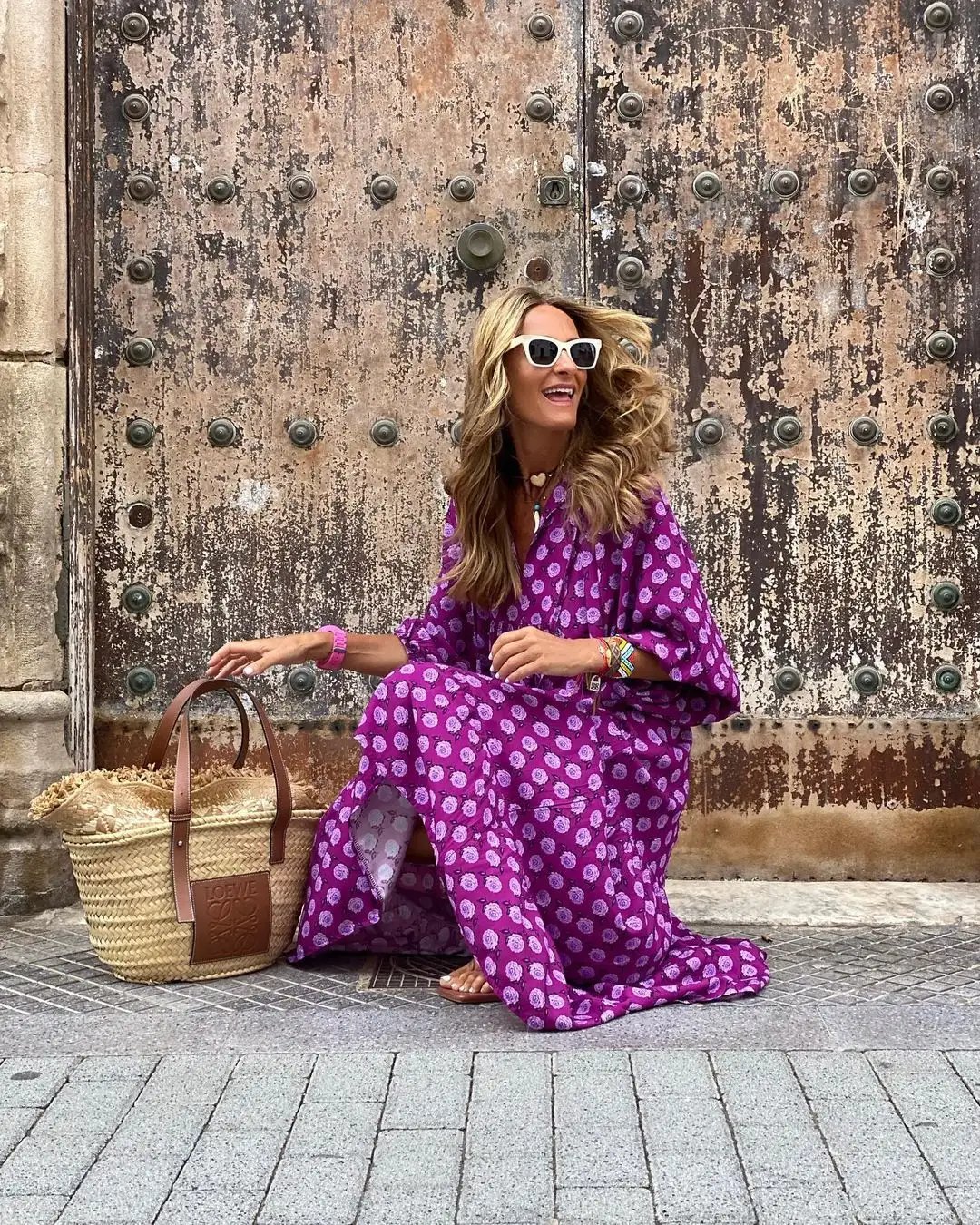 Flower Print Loose European And American Dress