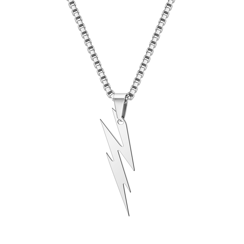 Men's Titanium Steel Lightning Necklace