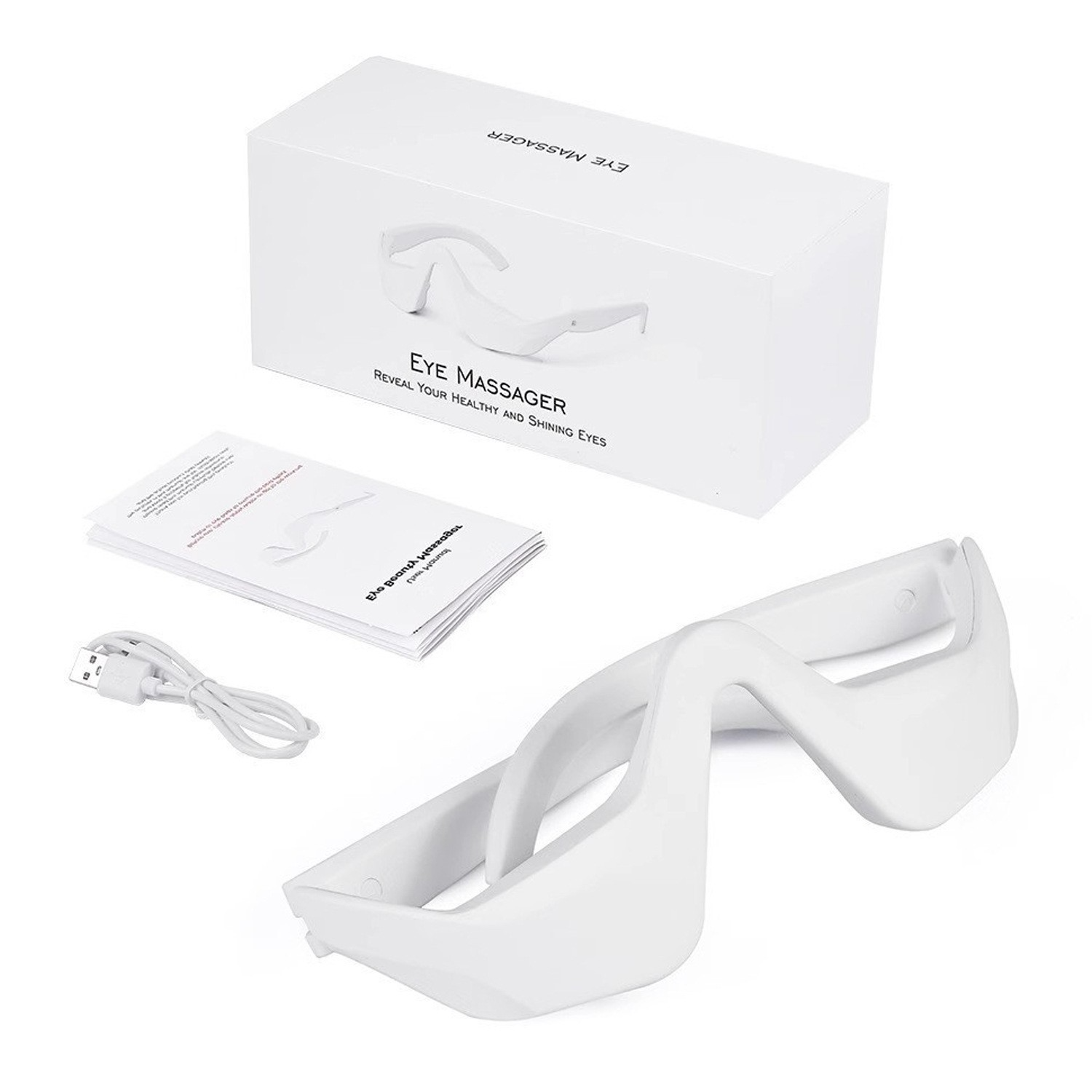 Masseur oculaire à lumière rouge en silicone, rechargeable sans fil, LED domestique – Image 2