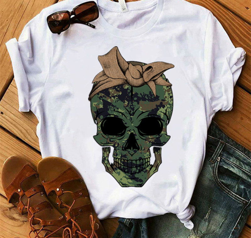 Title 5, Ladies Fashion Skull Top T-shirt Hip Hop Retro ...