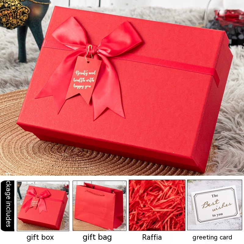 Box Bag Raffia Greeting Card