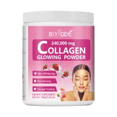 Private Label Collagen Glowing Powder Herbal Supplement Collagen Protein Drink Mix Powder Support Healthy Skin Brightening Beauty From Within Joint... - View 1