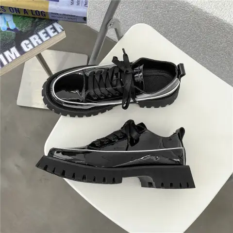 Small Heavy Bottomed Shoes Men Casual Leather Platform