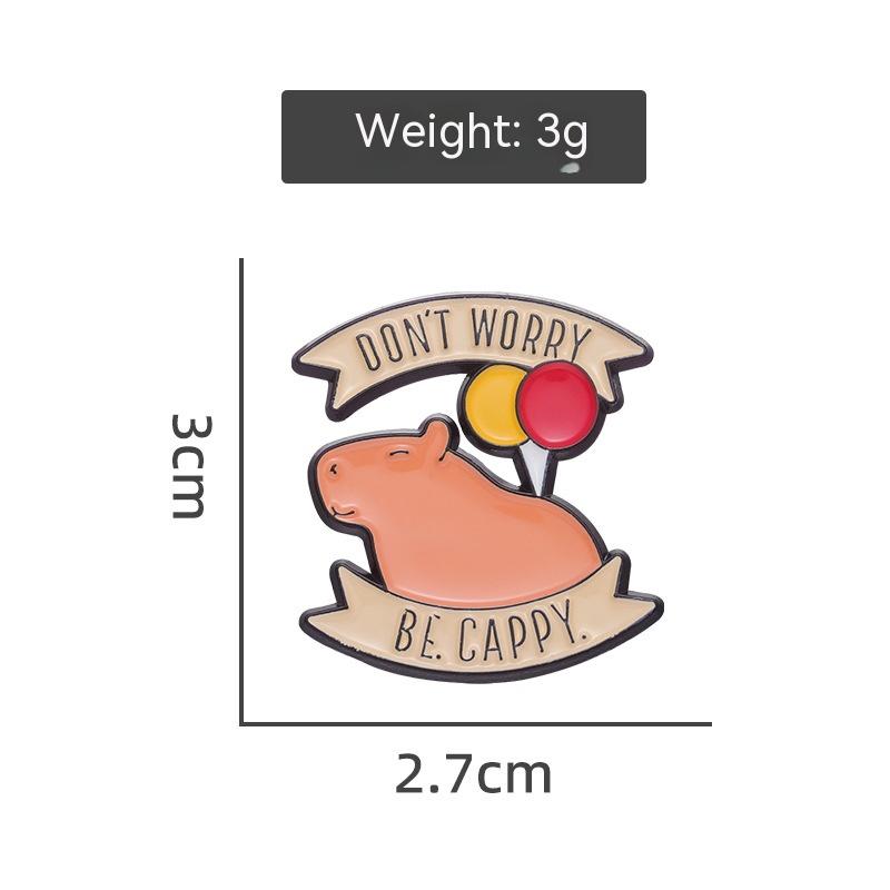 Title 2, Cartoon Animal Modeling English Letter Brooch