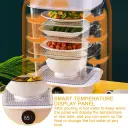 Multi-layer Dish Cover Heat Preservation Kitchen Cover Dining Table Leftover Storage Box Transparent Stack Cooking Hood Steamer view 1