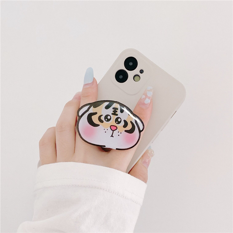 Tiger Stand White Liquid Silicone Phone Case - Image 2