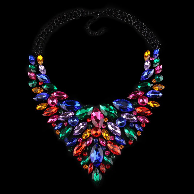 Alloy Rhinestone Necklace Luxury Full Diamond Sweater Chain — foto 4