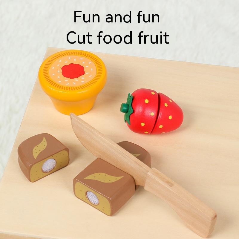 Title 3, Wooden Emulational Fruit Vegetables Cutting Toy