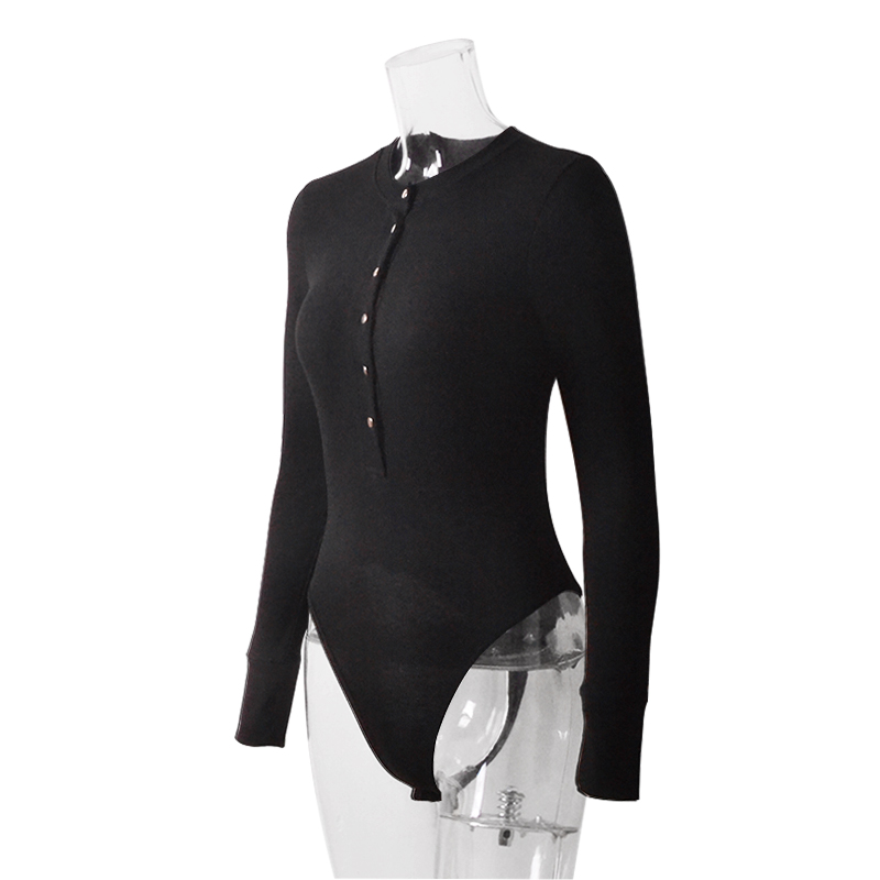 Autumn And Winter Bottoming Shirt Cotton T-Shirt Long-Sleeved Pit Strip Jumpsuit Top