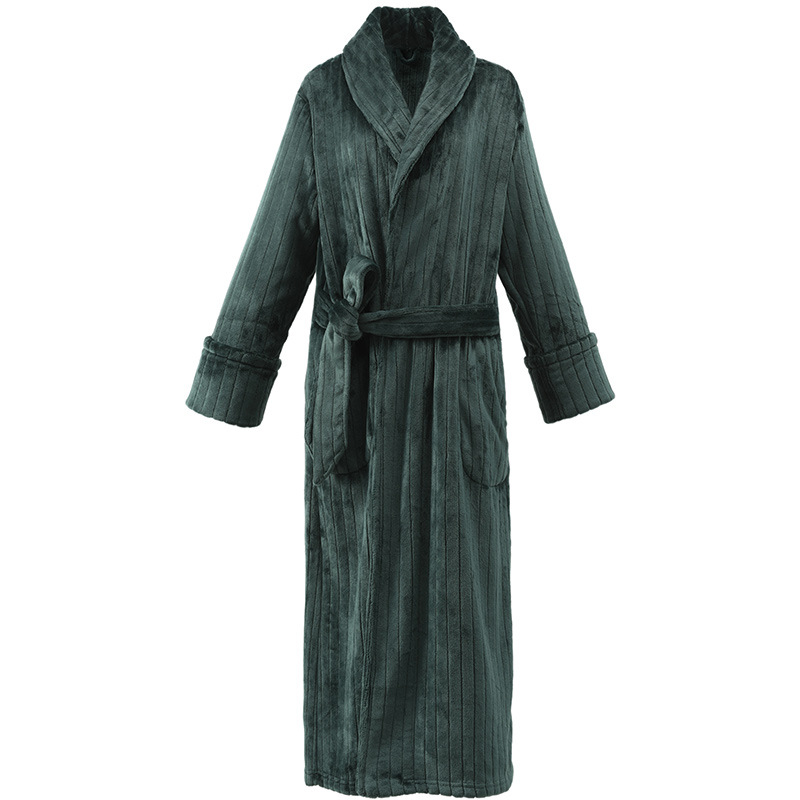 Title 6, Plush Coral Wool Warm Casual Bathrobe