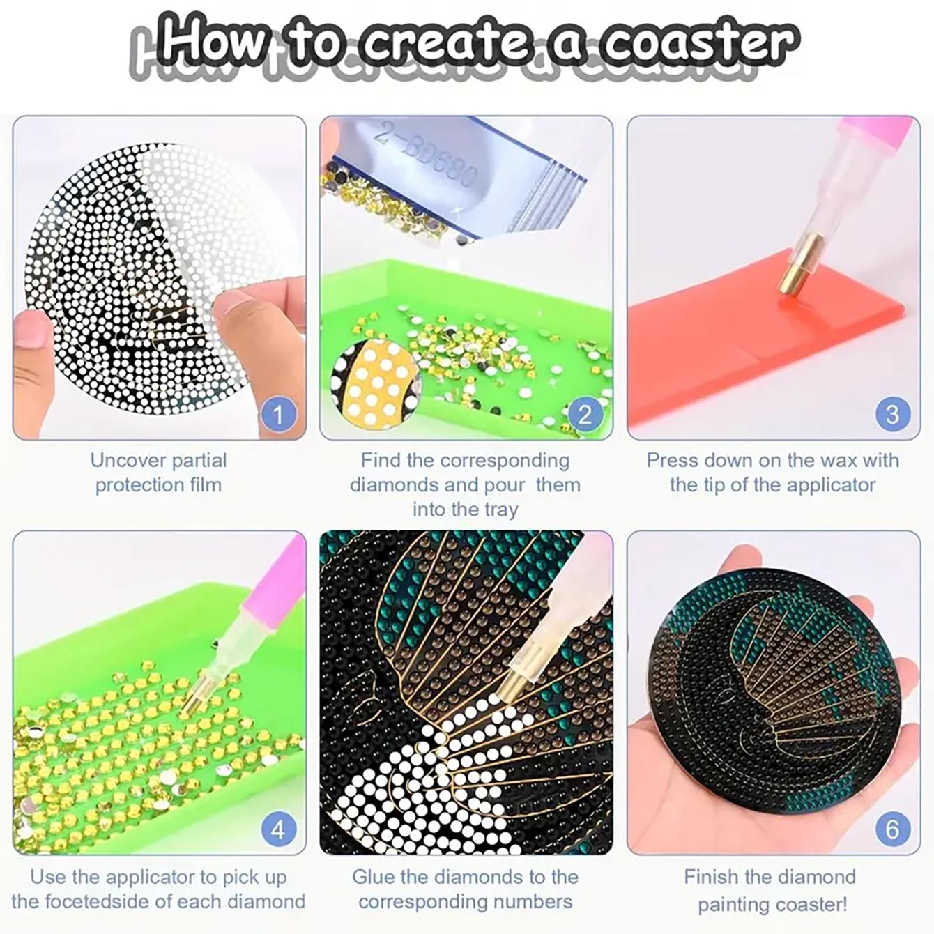 Diamond Art Drawing Coaster With Bracket, DIY Landscape Pattern Diamond Art Coaster, Suitable For Adults And Beginners Diamond Drawing Kit, Diamond Kit Craft Supplies, Exquisite Gifts For Fri