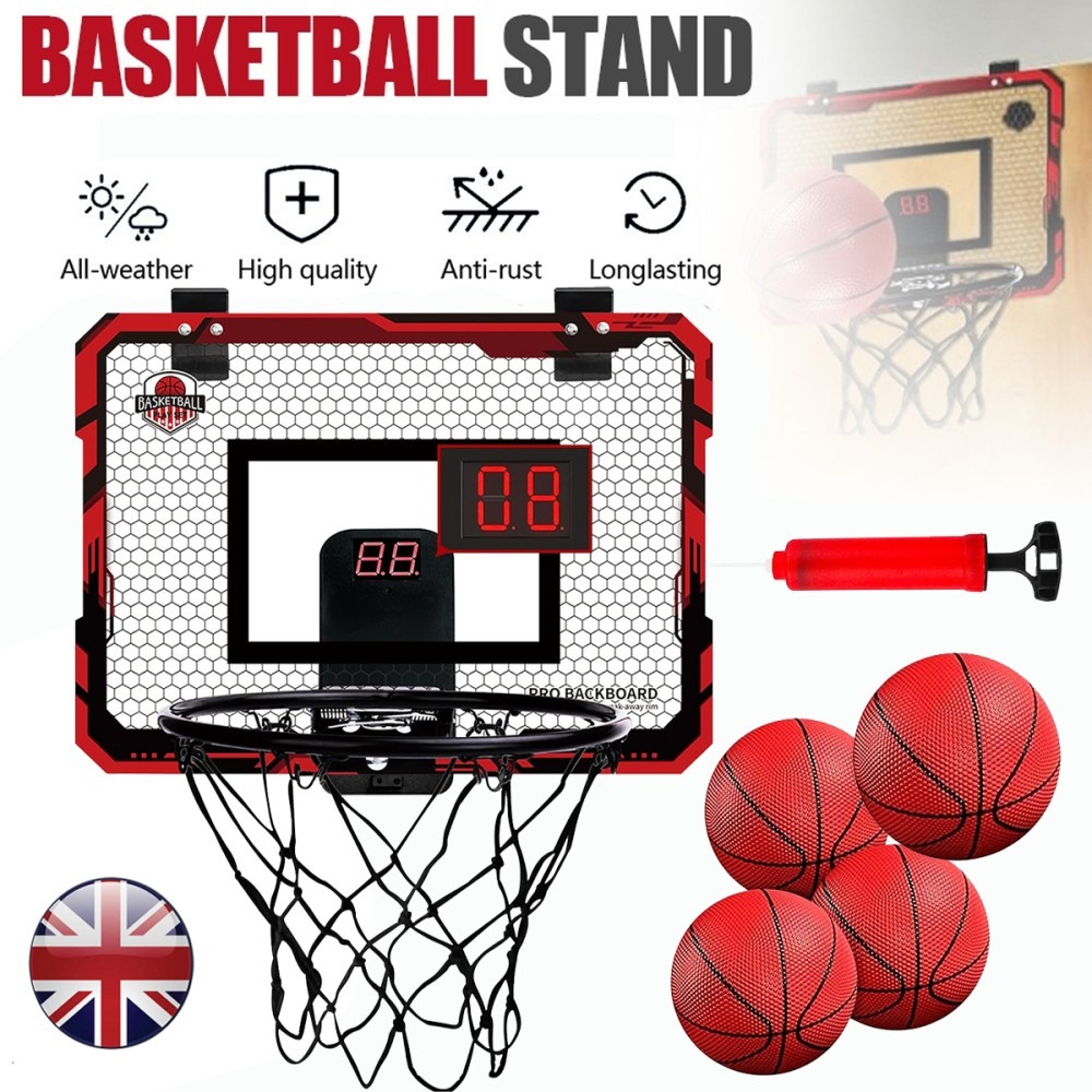 Indoor Basketball Hoop For Kids, Over The Door Mini Hoops With LED UK — image 6