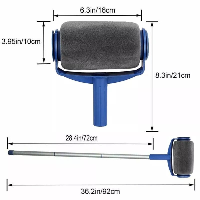 8PCS Paint Roller Kit Home Wall Ceiling Handle Decorating