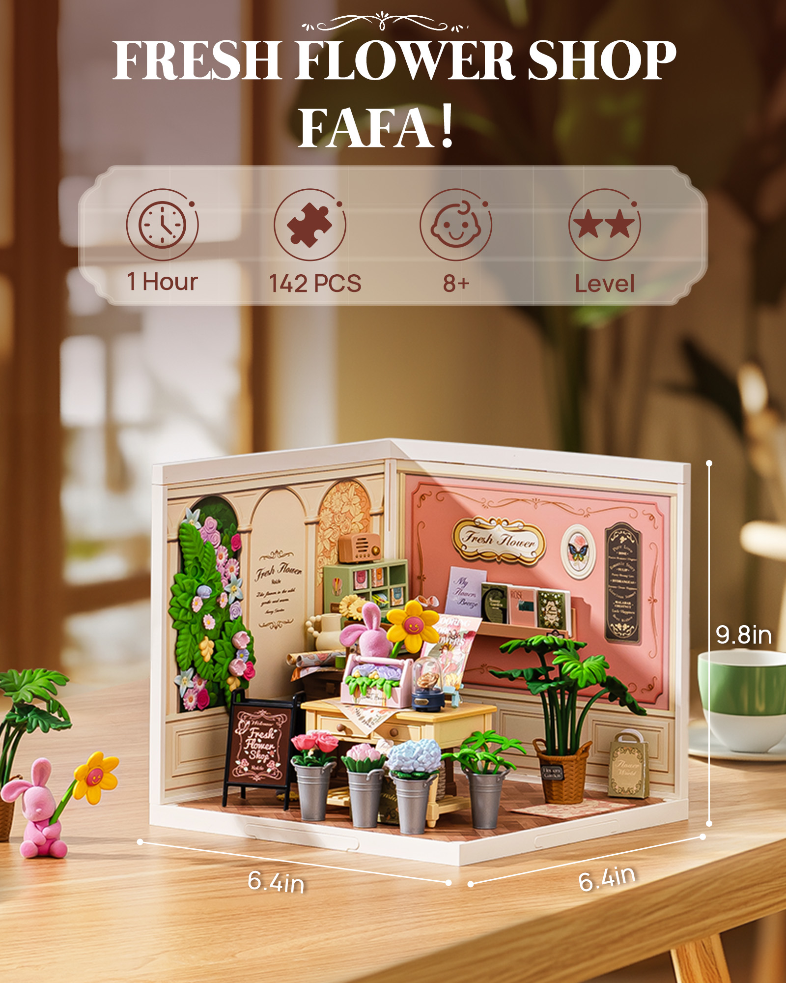 Rolife Super Creators Miniature House DIY Kit, 3D Wooden Puzzle With LED Lights, Great Gift For Adults & Teenagers, Multiple Themes,DW017B