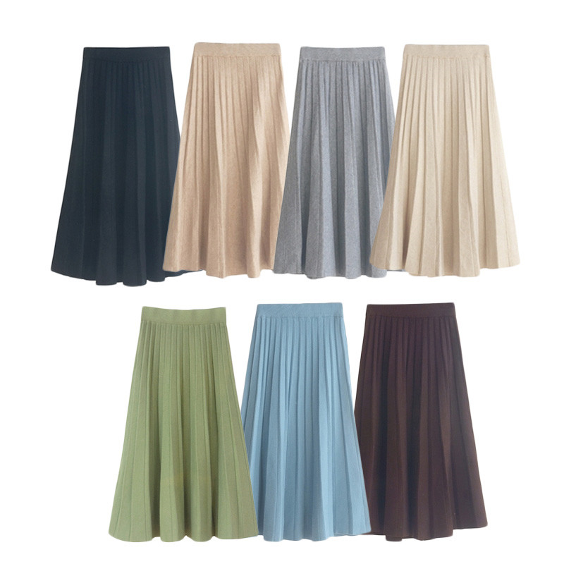 Title 3, Womens Knitted Half-length Skirt Autumn and Wi...