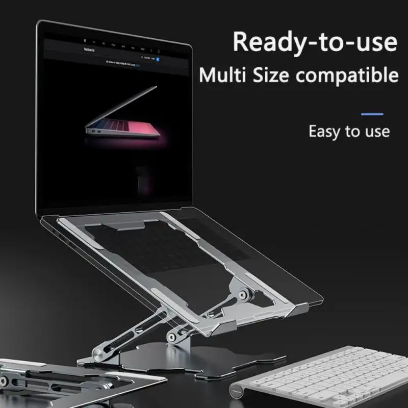 Adjustable Laptop Stand Portable Computer Aluminum Alloy Riser Compatible