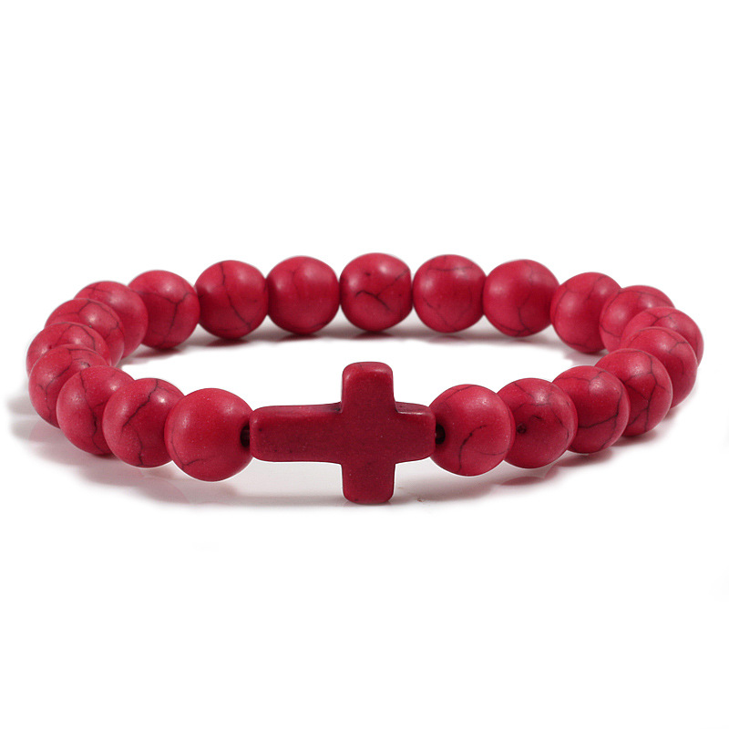 Pulsera Cruz - Brazalete Ajustable Hecho a Mano con Cuentas Joyería Espiritual - Imagen 13 de 14