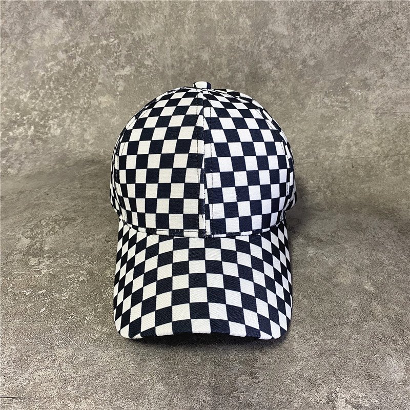 Men's And Women's Fashion Checkerboard Hat