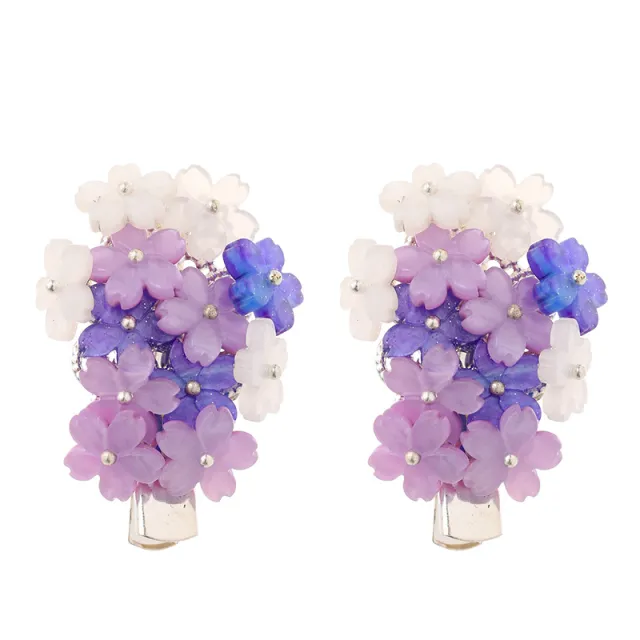 Colorful Flower Hairpin Butterfly Tassel Pair Clip - Shop at LoveMi