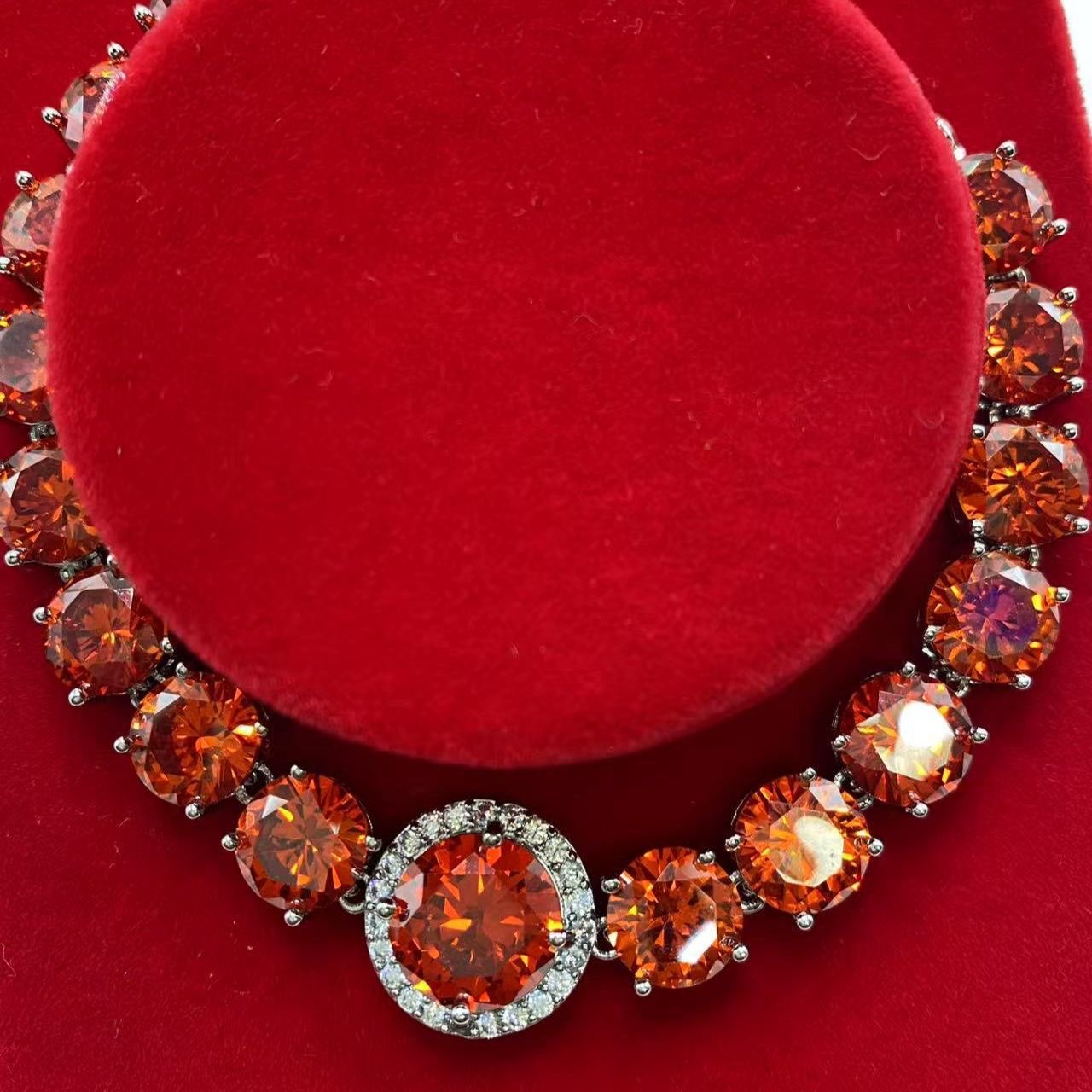 Stars Surrounding The Moon Zircon Bracelet