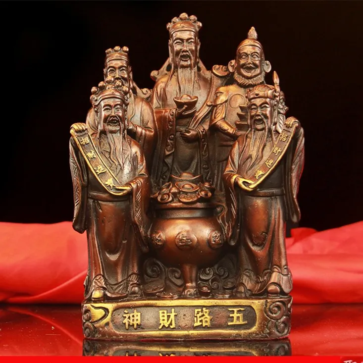 Large Pure Copper God Of Wealth Buddha Brass - Style1
