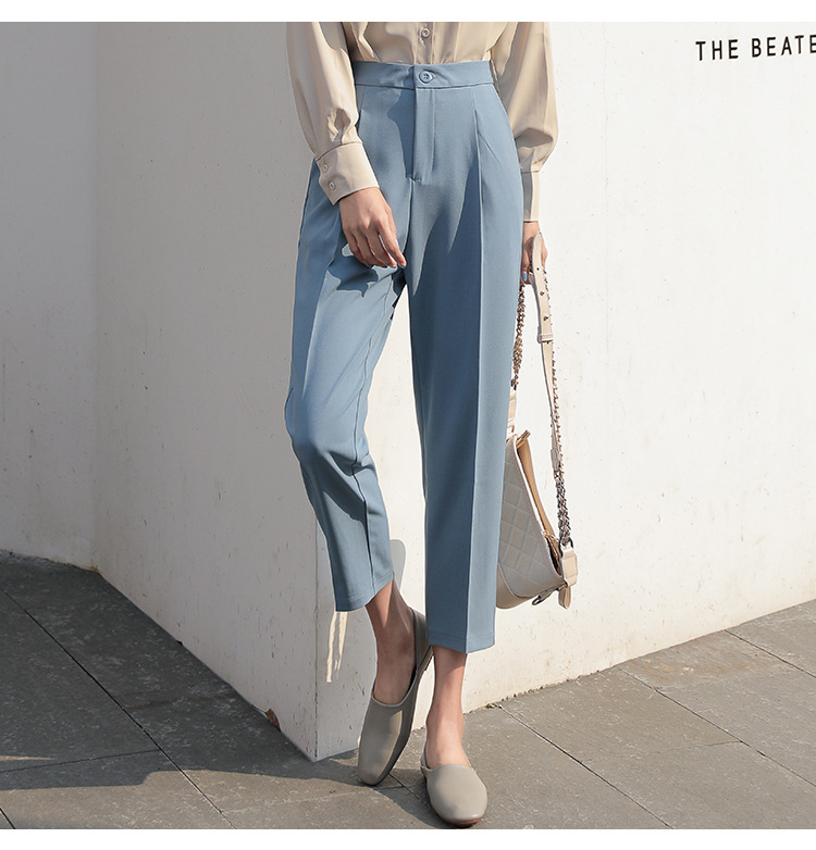 Chiffon Harlan Straight Suit Pants Nine Points Casual