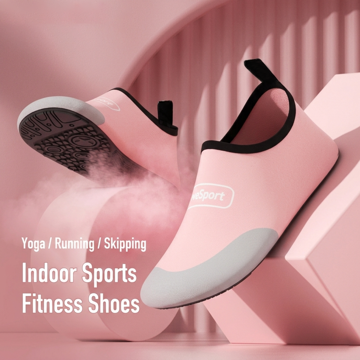 Indoor Fitness Barefoot Shoes Soft Sole Non-Slip Yoga Training Shoes Quiet Treadmill Rope Gym Shoes For Men Women Kids