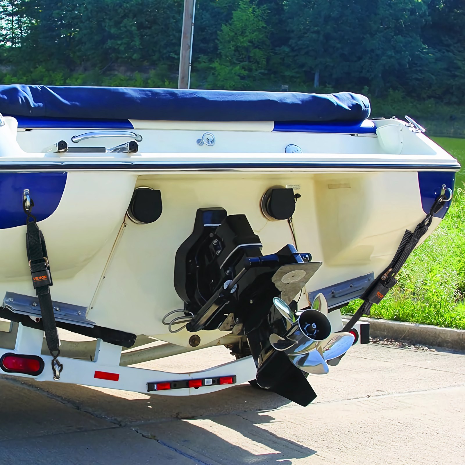 Retractable Ratchet Straps Tie Down Straps 2 In X 2 Ft For Boat 2 Pack thumbnail 1