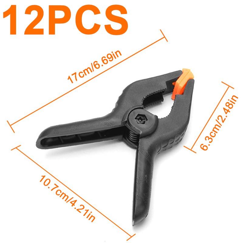 12X Large Spring Clamps 6 Set Heavy Duty Market Tarpaulin Quick Grip Clips UK — image 7