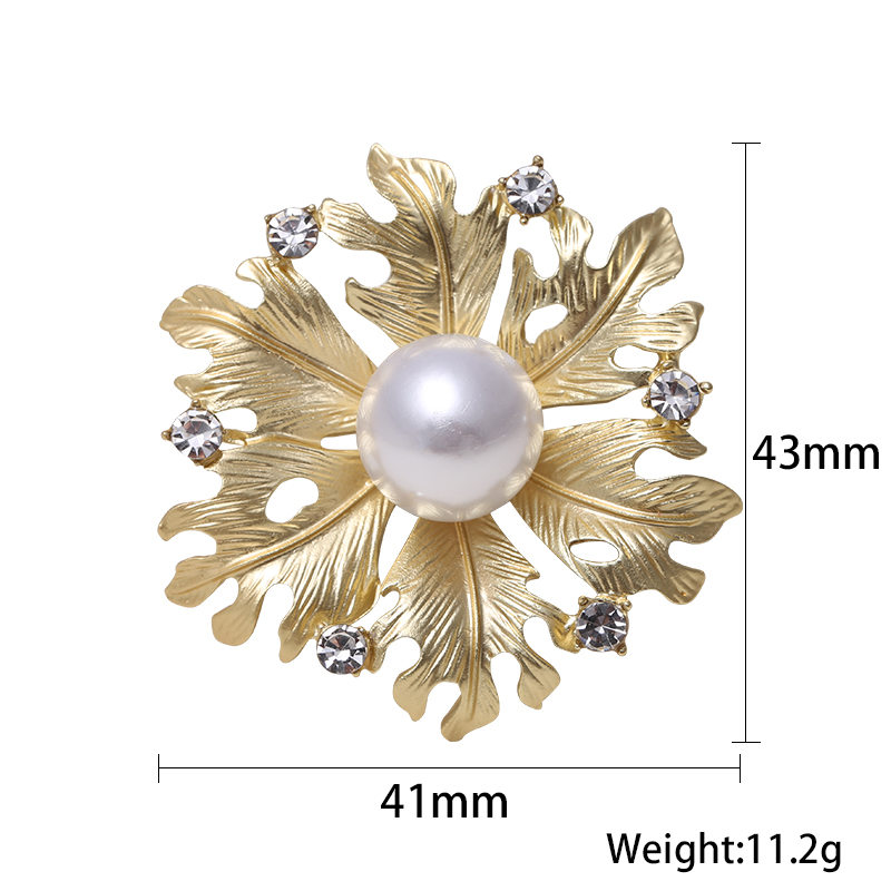 Title 7, Vintage Rhinestone Matte Electroplated Pearl Br...