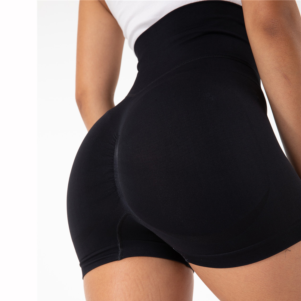 BEYONDARY High-Waist Seamless Sports Shorts for Women - Tight Gym Workout & Running Shorts