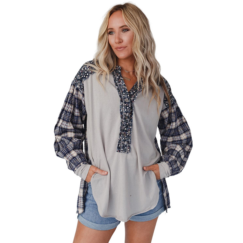 Special Multicolor Printed Long-sleeved Top